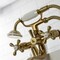 Kingston Brass KS227SB Deck Mount Clawfoot Tub Faucet with Hand Shower, Brushed Brass KS227SB - alternate 2